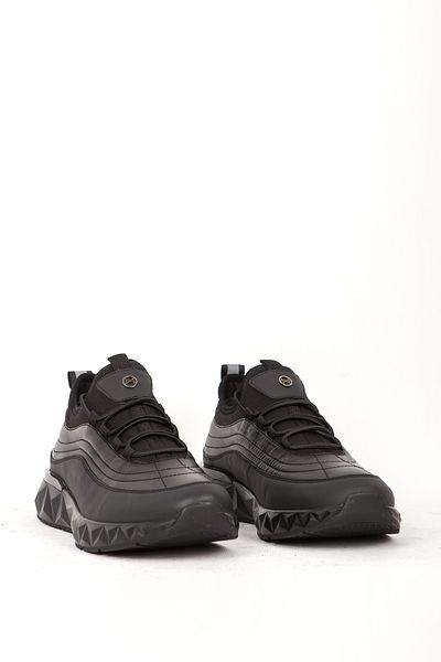 MARCOMEN Men's Casual Comfort Shoes - Genuine Leather, Thick Sole, Mc 18354 Black