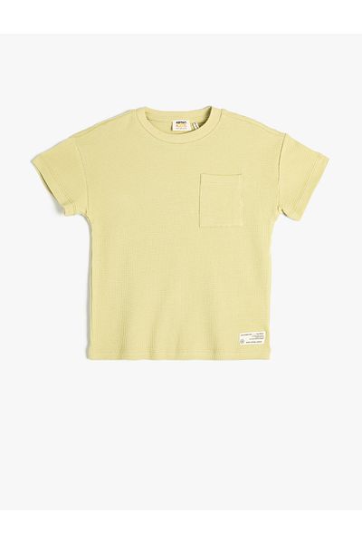 Koton Základní bavlněné tričko s krátkým rukávem Crew Neck