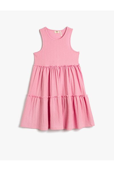 Koton Dress Midi Length Halter Neck Sleeveless Relaxed Cut