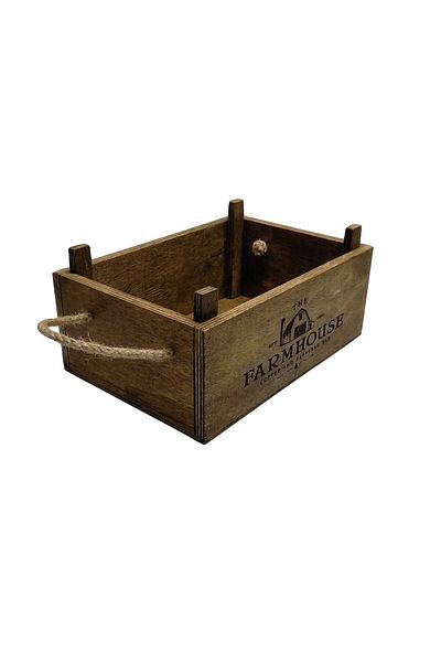 Lime Art Shop Farmhouse Natural Wooden Multi-Purpose Decorative Case 25X16X10 cm