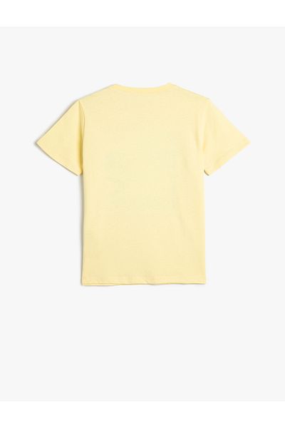 Koton T-Shirt Dinosaur Printed Short Sleeve Crew Neck Cotton