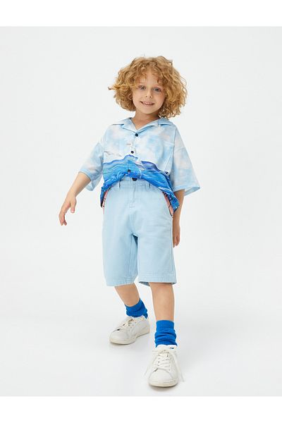 Koton Denim Shorts Pocket Cotton