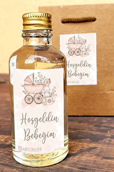 fırsatlar diyarı Hoş geldin Bebek Kolonya Şişe Etiketi Doğum Günü Etiketi / 9...