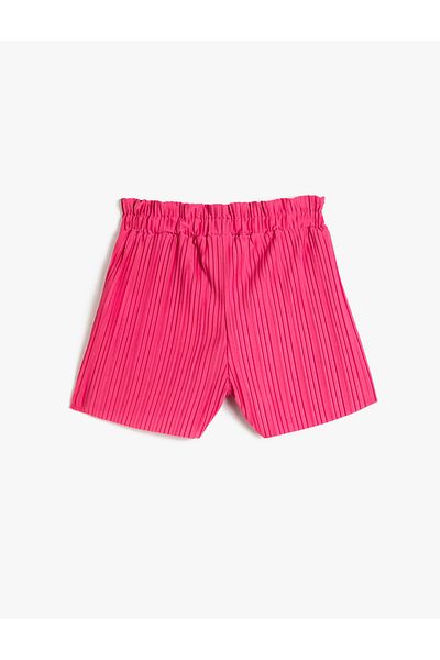 Koton Shorts Pleated, Elastic Waist, Comfortable Cut