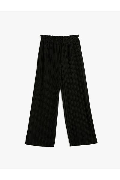 Koton Hose mit weitem Bein, entspanntem Schnitt, elastischem Bund