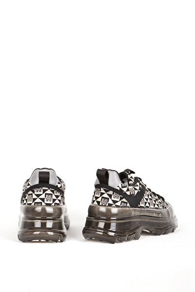 MARCOMEN 19094 Модель Чорні/бежеві чоловічі кросівки на товстій підошві - щоденне взуття на шнурівці