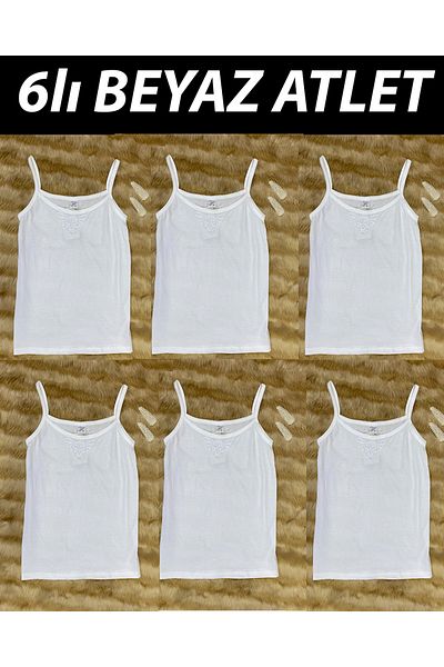 skycott 6-Piece White Undershirt - Women &Apos; S Series with Straps, 100% Cotton