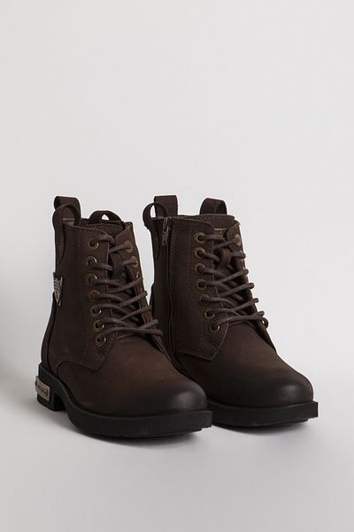 Hammer Jack Καφέ Nubuck Δερμάτινες Γυναικείες Μπότες - Χοντρή σόλα, Wash Hj 102 15200g