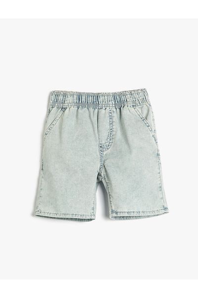 Koton Pantaloni scurți din denim Buzunar cu talie elastică Bumbac