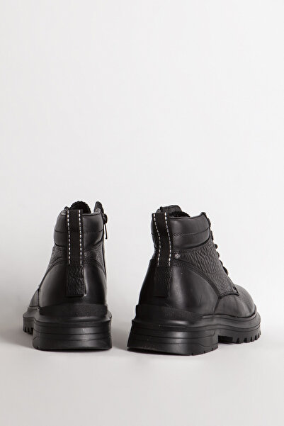 Scootland 16288 Gerçek Deri Erkek Bot Siyah