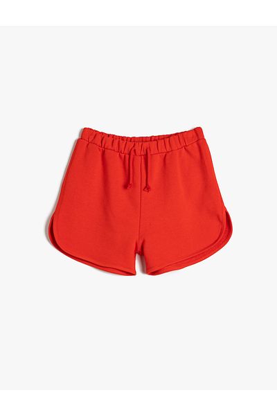 Koton Elastische Taille, normale rote Mädchen-Shorts 3skg40058ak