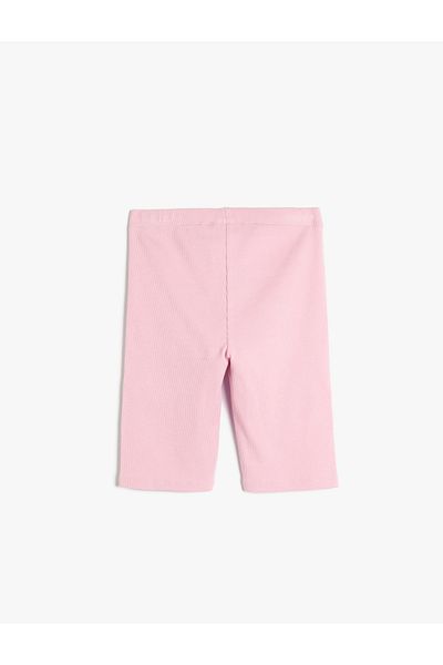 Koton Ribbed Cotton Leggings Bermuda Elastic Waist