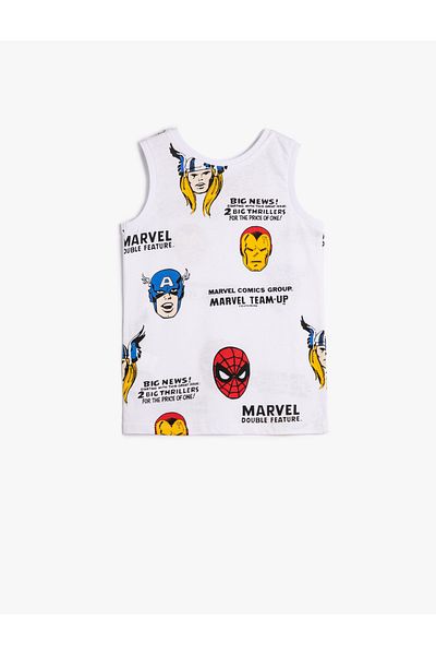 Koton Marvel Licensed nyomtatott pamut alsóing - ujjatlan nyakú