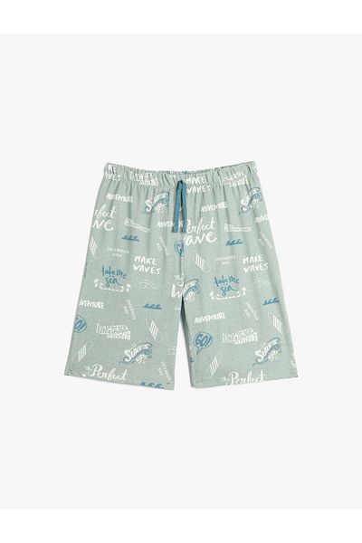 Koton Shorts Tie Waist Printed Cotton