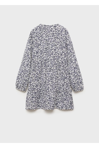 MANGO Kids Çiçekli pilili elbise