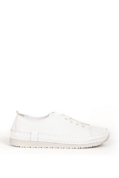 Dericlub Pantofi casual de damă din piele naturală - 233026   Alb