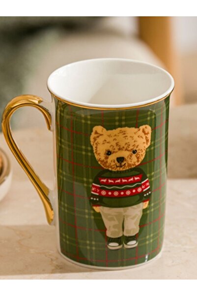 LC Waikiki كوب بورسلين مطبوع عليه دمية دب مختلط من LCW HOME سعة 363 مل