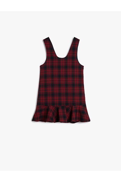 Koton Gilet Dress Midi Frilly Thick Strap