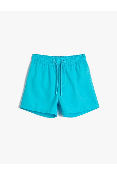 Koton Pantaloni scurți de mare, culoare care se schimbă în apă, cravată în talie, căptușit cu plasă