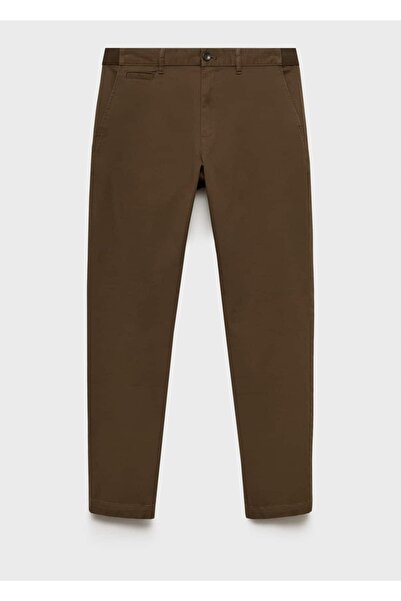 MANGO Man Tapered kesim pamuklu cropped pantolon