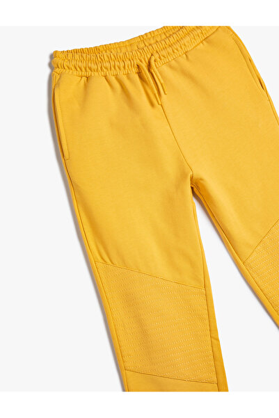 Koton Podstawowe spodnie dresowe z wiązaniem w talii, podwyższona bawełna