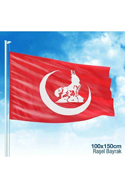 cnpromosyon Bozkurt Hilal Kırmızı Sancak Bayrak MHP -100x150cm