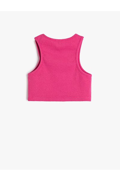 Koton Crop-Tanktop mit Fensterdetail aus gerippter Baumwolle