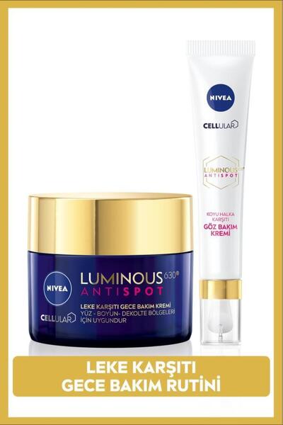 NIVEA Gece Bakım Kremi 50ml ve Aydınlatıcı Koyu Leke Karşıtı Göz Bakım Kremi ...