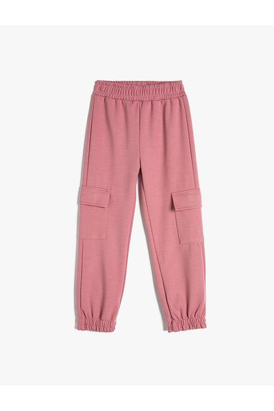 Koton Basic Cargo Jogger Sweatpants with Pockets and Elastic Waist