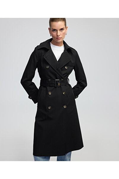 İpekyol Kuşaklı kruvaze trençkot