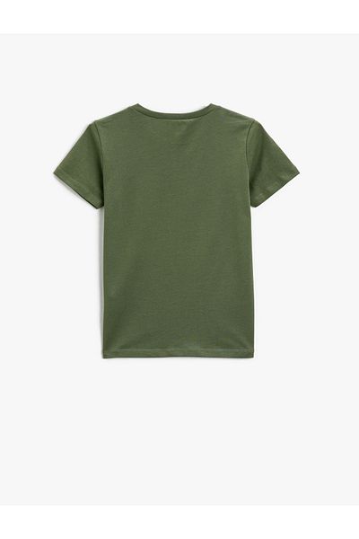 Koton Printed Short Sleeve T-Shirt Crew Neck Cotton