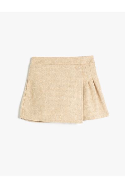 Koton Shorts Skirt Wrap Elastic Waist Pleated