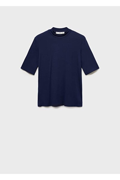 MANGO Woman Pletené tričko s krátkým rukávem