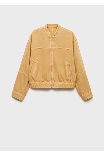 MANGO Woman Džínová bomber bunda