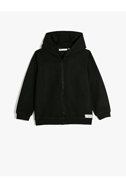 Koton Sweatshirt mit Reißverschluss, Basic, langärmlig