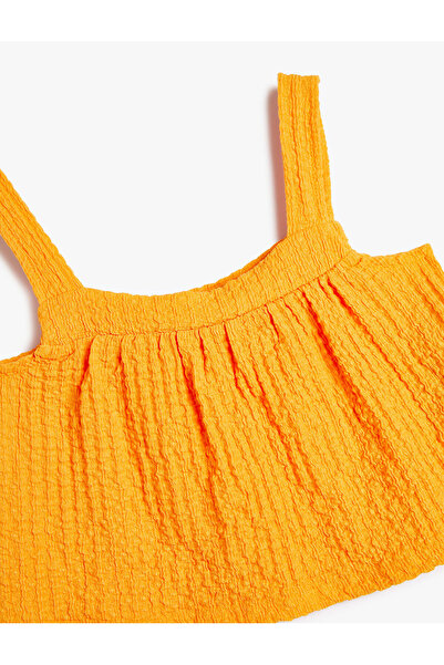 Koton Teksturowany gruby pasek typu Crop Athlete