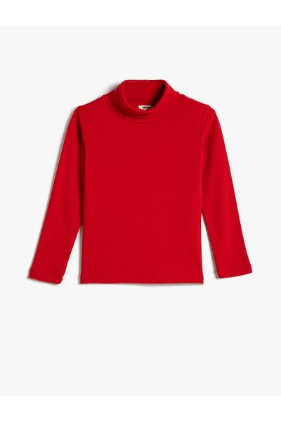 Koton Turtleneck T-Shirt Basic Long Sleeve Corduroy Cotton