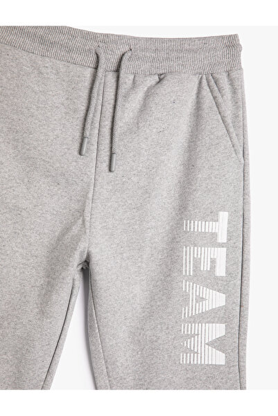 Koton Jogger Eşofman Altı Cepli Beli Bağlamalı Baskı Detaylı