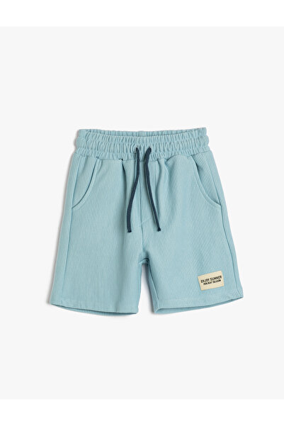 Koton Basic Şort Dokulu Cepli Beli Bağlamalı