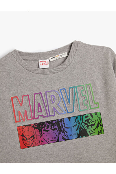 Koton Marvel Licensed Raised Sweatshirt - Heroes Printed