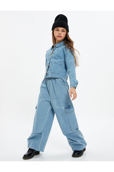 Koton Parachute Jeans Buzunar Bumbac cu talie elastica reglabila - Parachute Jean