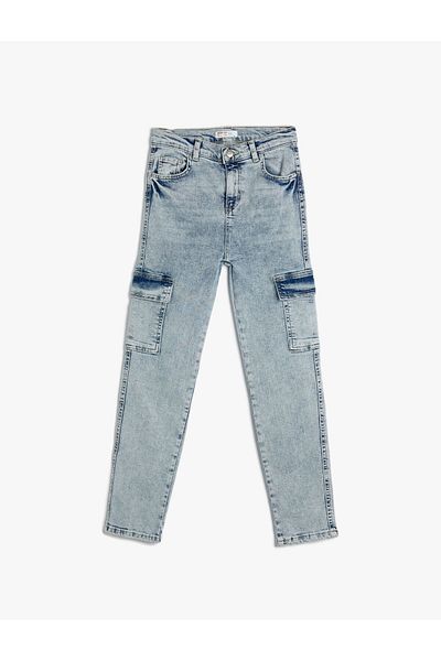 Koton Denim Trousers Cotton with Flap Pocket Detail - Slim Jean