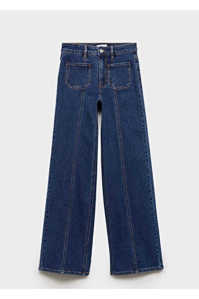 Mango Teen Παντελόνι Wideleg με διακοσμητικές ραφές