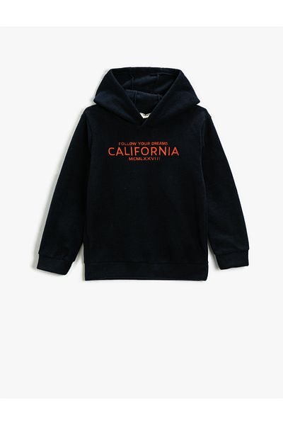 Koton Printed Hooded Sweatshirt