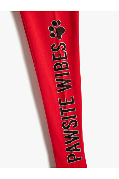 Koton Printed Leggings Cotton Shiny Elastic Waist