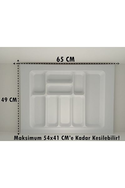 almital mobilya aksesuarları furniture accessories 65x49 εκ. 9 Θήκη Λευκό Συρτάρι με Κουτάλια Μπορεί να Κόψει έως και 54*41 εκ.