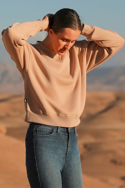 Whish Φούτερ Bonita Sand Oversize Yarım Crop