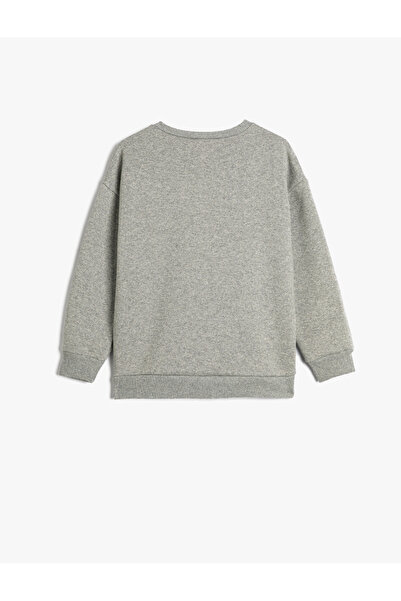Koton Sweat Kaplan Baskılı Şardonlu Bisiklet Yaka