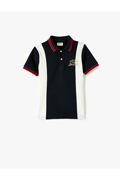 Koton Πόλο μπλουζάκι με κοντό μανίκι λεπτομέρεια κορδέλας