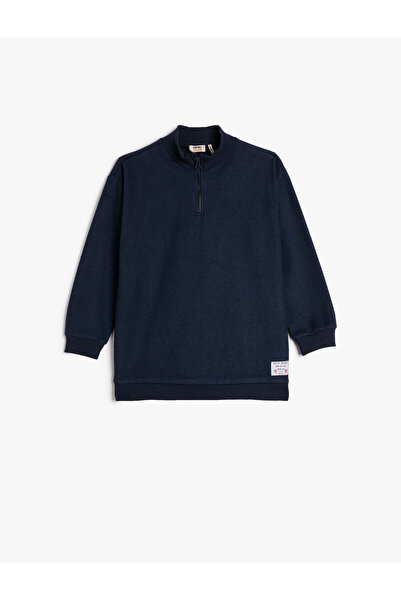 Koton Halbreißverschluss Basic Sweatshirt Stehkragen Camisole Weiche Textur